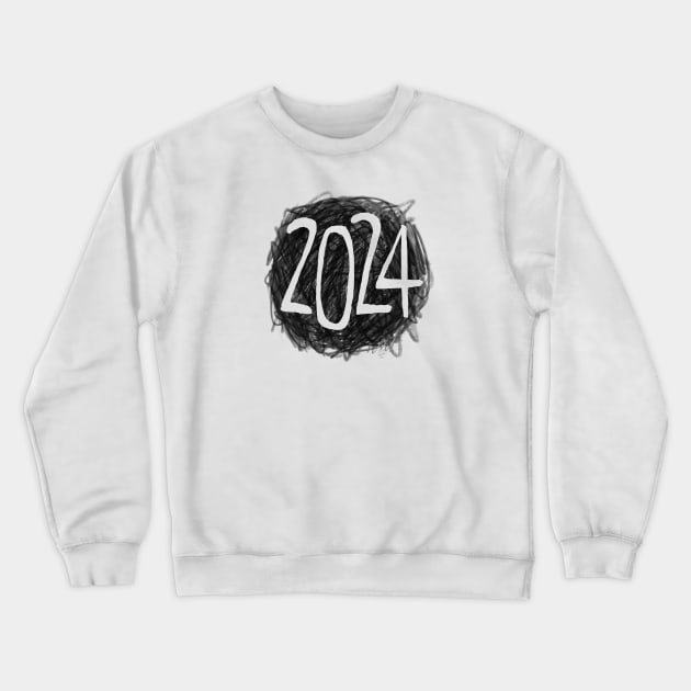 New Year 2024 Crewneck Sweatshirt by badlydrawnbabe